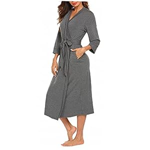 fregthf Moederschap Robe Zwangere V-hals Borstvoeding Badjas pyjama met lange mouwen Nursing Nightgowns voor…