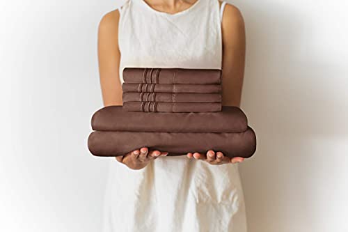Extra Deep Pocket Sheets - 6 Piece Sheet Set - King Size Sheets Deep Pocket - Extra Deep Bed Sheets - Deep King Fitted Sheet Set - Super And Ultra Deep Sheets - For Deep Pockets Mattress - Fits Easily #TOP3