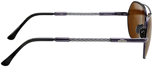 Xezo Polarized Genuine Glass Brown Lenses Titanium Aviator Retro Style Designer Sunglasses. Driving. Fishing, Dark Gun Metal, Large (FREELANCER B)4