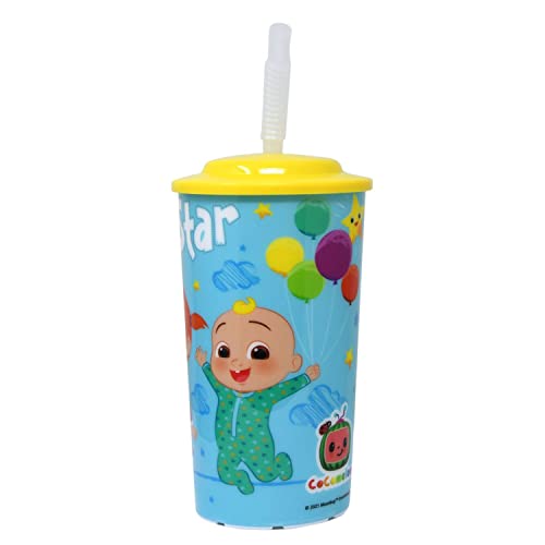 Coco - Vaso deportivo de 16 onzas con tapa y pajita, 2 unidades