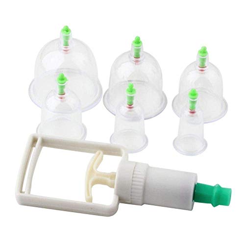 Vacuum Back Cupping Therapy 6pcs Hijama Cups Chinese Vacuum Cuppi...