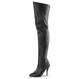 overknee stiefel echtleder  Higher-Heels PleaserUSA Echt Leder-Overkneestiefel Legend-8868 schwarz 39