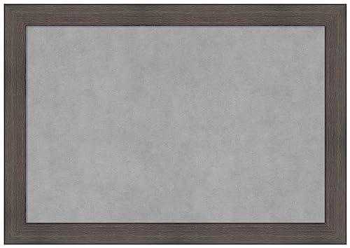 Amanti Art Brown Framed Magnetic Board, 27x19, Country Rustic Office Decor