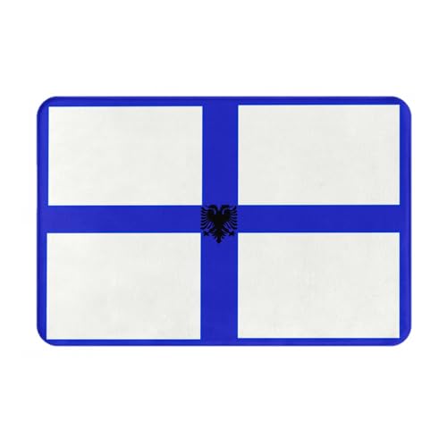 SIYTUAU Bandera Grecs d'Albània Bathroom Rugs 16x24 Inch Ultra Soft Non Slip Bath Mat Kitchen Bedroom Rug Door Mat