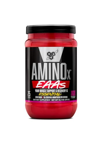 BSN Amino X EAAs Muscle Recovery & Endurance 10g Essential Amino Acids 5g BCAAs Zero Sugar Caffeine Free Watermelon Splash 13.2oz 25 Servings