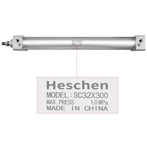 Cilindro neumático Heschen SC 32-300 de doble efecto con puerto PT1/8 3
