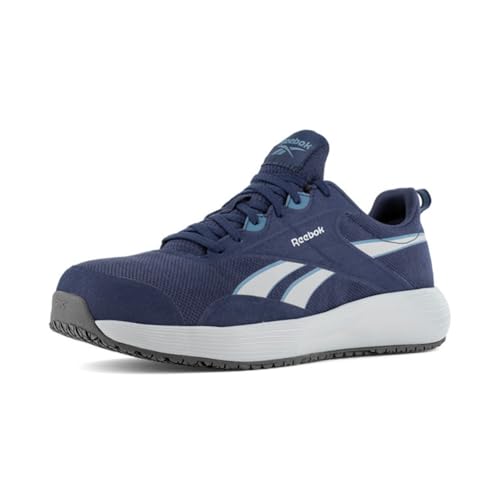 Reebok Work Men's Lite Plus 4 Work Navy and Gray Composite Toe Shoe