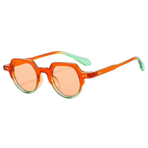 Lunettes de soleil irrégulières rétro pour femmes et hommes style punk avec rivets UV400