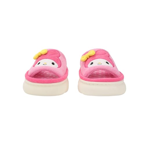 Bioworld My Melody 3D Character Face Art Women's Pink Open-Toed Slide Slippers3