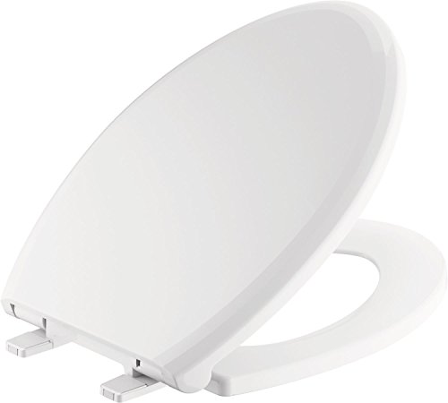 Delta Faucet 811902-WH Sanborne Elongated Slow-Close Seat with Non-slip Seat Bumpers, White