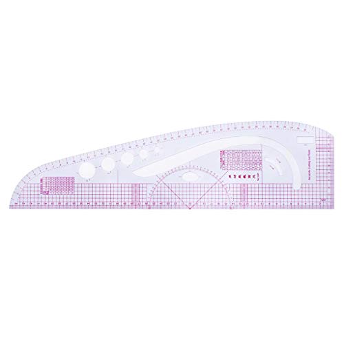 6 Pçs/Set Régua De Curva De Para Roupas Design, Conjunto de régua de curva francesa transparente con
