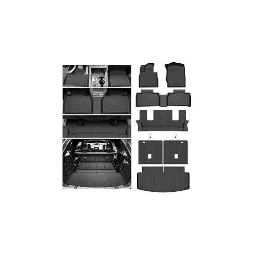 Floor Mats for Ford Explorer 2020-2025 2026 6 Seats Captain Chairs, All Weather Cargo Liner for Explorer Accessories Active/ST Line/ST/Platinum Back Seat Cover Protector, Car Accessories