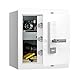 RPNB Luxus Safe und Schließfach, Biometrischer Fingerabdruck-Safe mit Touchscreen, Sprachansagen, doppelter Warnung, One-Touch-Entriegelung, Perfekt für Home Office, Hotel, Büro, 45 L, Weißer