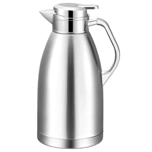 MINAOLULUS Jarra de Acero Inoxidable Aislada de 2.3l Doble Capa, Resistente a Deformaciones, Adecuado para Mantener Bebidas Calientes en Casa u Oficina