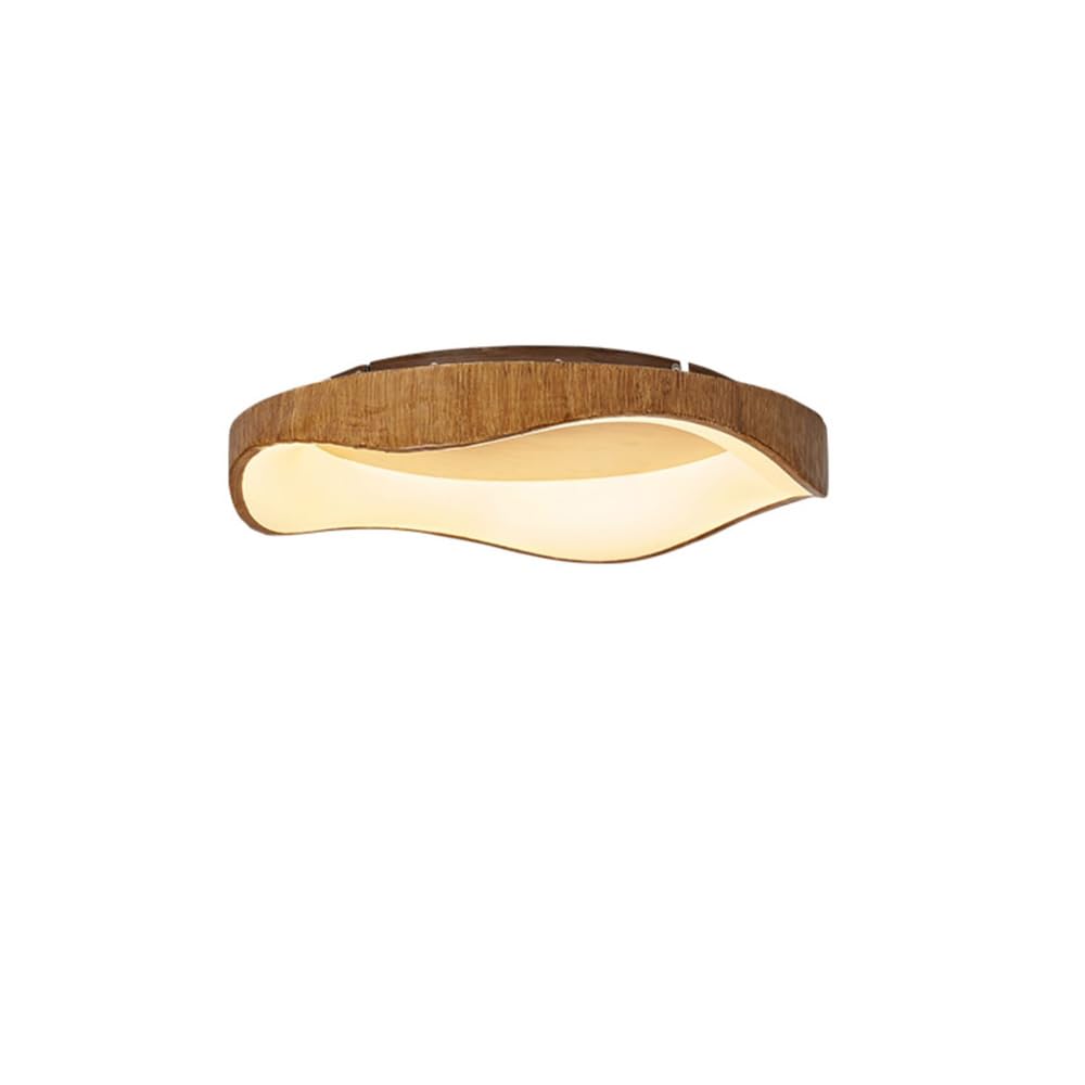 Lampa sufitowa do przedpokoju, balkonu, mała 54 LED, lampa sufitowa do salonu, z akrylowym abażurem, prosta okrągła fala, trzy regulowane temperatury barwowe