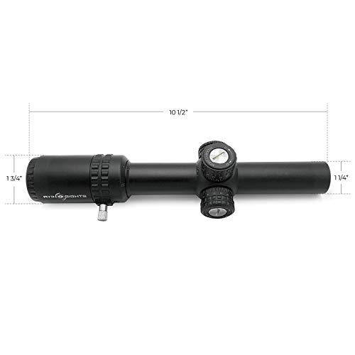 Ayin Sights Centurion 1-6X24 Tactical/Hunting Scope Red Moa Dot Reticle With Tactical Turrets, Throw Lever & Flip Caps #TOP5