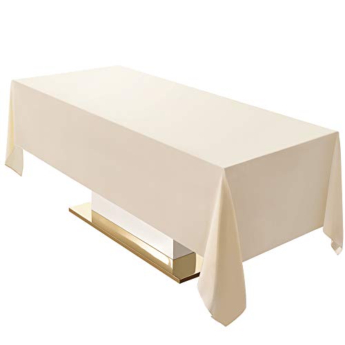 Surmente 60x102 Inch Ivory Tablecloth for 6 Foot Rectangle Tables by Surmente - Used condition - US$13.62
