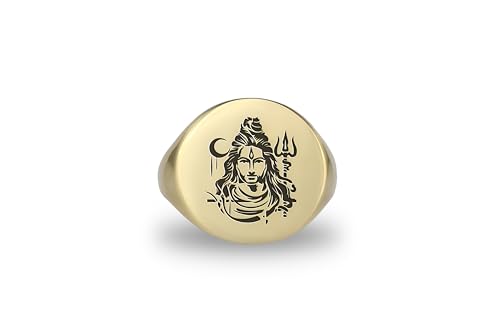 Bague Seigneur Shiva gravée en argent : joaillerie hindoue d'exception - 4