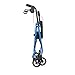 Lightweight Folding Steel Rollator Walker with Seat – 6” Wheels, Locking Hand Brakes, Adjustable Handles (31