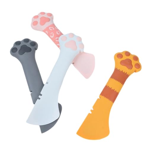 Kznifmk Cuchara Abrelatas Multifuncional para Mascotas con Forma de Garra de, Cuchara para Alimentación de Cachorros, Pala para Comedero de Perros y Gatos, Vajilla para Mascotas