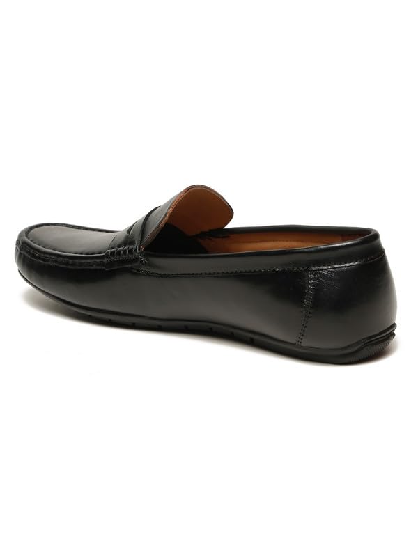 Image of Teakwood Genuine Leather Formal Loafers Office Shoes for Men