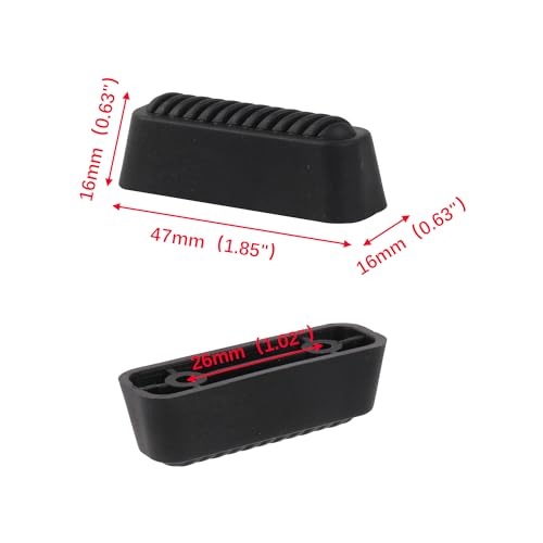 BQLZR 4.7x1.6cm Luggage Feet Pad Trunk Plastic Bottom Side Stand with Screws Pack of 44