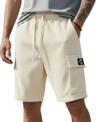 Image of INDICLUB Men's Athletic Performance Shorts,Casual Everyday Wear, Comfortable Drawstring Style