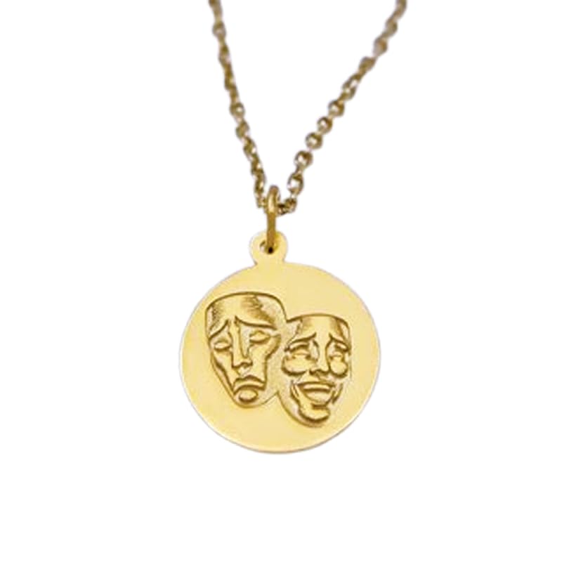 Collier pendentif rond en argent plaqué or, fini les bijoux ternes qui s'oxydent