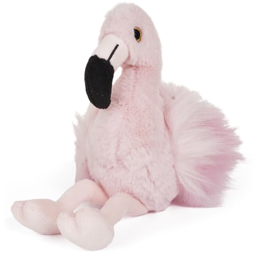 Bearington Collection Lil’ Fifi Stuffed Animal: Stuffed Plush Flamingo Toy, Ultra-Soft 7” Fifi The Flamingo, Made with Premium Fill, Pink Fur and Fuzzy Wings; Machine Washable