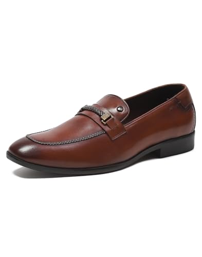 Image of Monte Carlo Mens Solid Slip on Genuine Leather Loafers (201817FW)