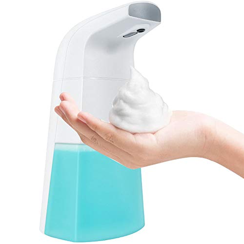 Guodun Armor Automatic Soap Dispenser Touchless Foaming Soap Dispenser Hand Free Soap Bottle 310ml Soap Dispenser Foaming Pump for Kitchen or Bathroom Countertops Battery Operated