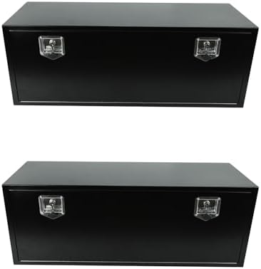 2 Pack Underbody Truck Tool Box, 48"x18"x18" Heavy Duty Steel Sto...