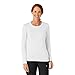 Wink Layers Scrubs for Women, Long Sleeve Silky Tee - White, S
