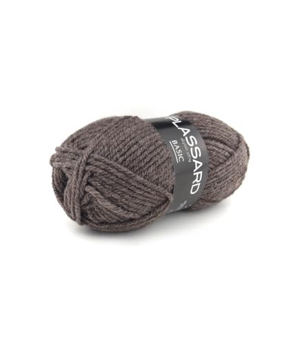 Plassard Pelote de Laine à Tricoter Basic Color : Marron (785)