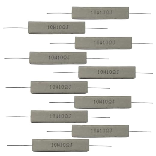 UPEYXDQR 10 W 10 ohm Ceramic Cement resistors ±5% Tolerance Cement resistors Used in Computer, TV Set, Apparatus 10 Pack
