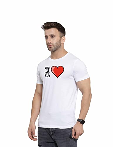 Image of Love Printed T-Shirt for Men and Women Alphabet with Love Heart Graphic Printed T-Shirt Half Sleeve T-Shirt
