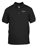 Cristian Chaplain Cross Embroidery Cotton Short Sleeve Polo Jersey Shirt Black Large