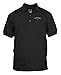 Cristian Chaplain Cross Embroidery Cotton Short Sleeve Polo Jersey Shirt Black Large