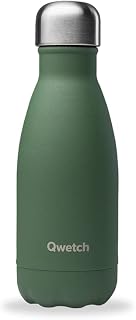 Qwetch - Trinkflasche Originals Edelstahl Isolierflasche 260ml Khaki - Thermosflasche 24h Kalt & 12h Heiß - Auslaufsicher, BPA-frei, Wiederverwendbar - Perfekt für Sport, Reisen, Büro & Wandern