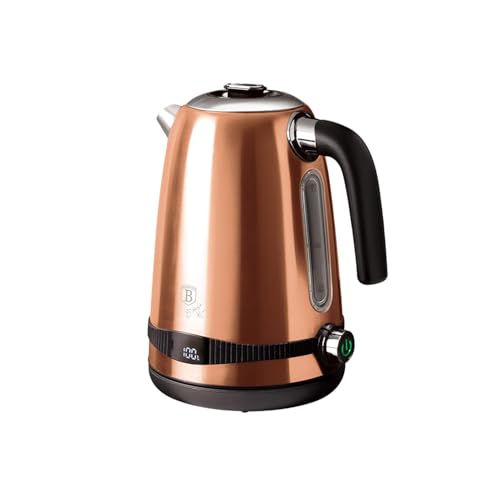 Berlinger Haus - Hervidor eléctrico (1,7 L, 2200 W, temperatura ajustable 40 – 100 °C, acero inoxidable, base giratoria 360 °, filtro extraíble, diseño elegante