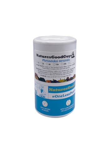 NaturesGoodGuys - Live Adult Phytoseiulus persimilis - Best for Two Spotted Spider Mites (4 000 Live Adult P. Persimilis)