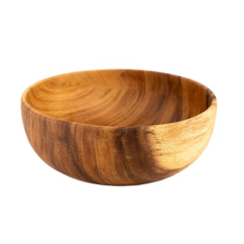 KIXZSAZ Juego De Cuencos De para Madera - Amplia Gama De Usos Ensaladera Redonda Ecológica Fácil De Limpiar Cuencos De para Madera Cuencos Cuencos Cuenco, 20 centímetros