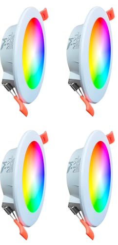 Image of 10W 7 in 1 Multicolor LED Ceiling Down Light | Round Concealed Ceiling Light Pack of 4