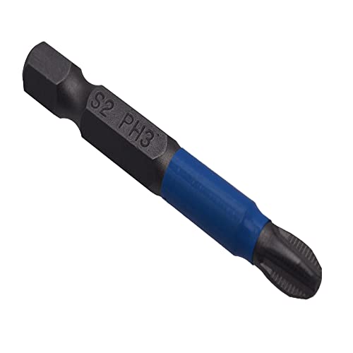 Fongmore 12Pcs 50Mm S2 Steel Magnetic Anti Slip Cross Pozidriv Screwdriver Bits Set Ph1 Ph2 Ph3 Pz1 Pz2 Pz3 1/4 Inch Hex Shank Cross Head Drill Bit #TOP4