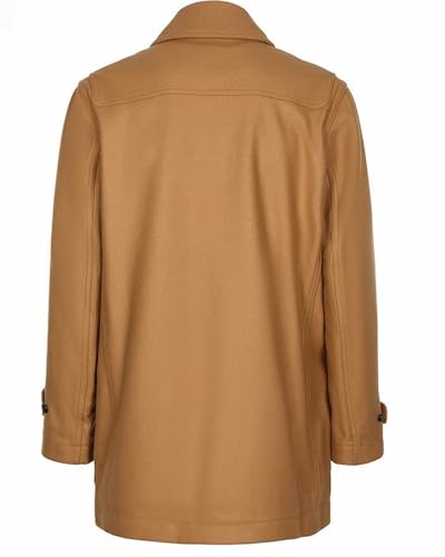 Men's Trench Coat Single Breasted Horn Button Long Jacket Formal Casual Peacoat Winter Warm Overcoat2