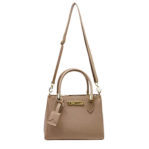 Kit Bolsa Feminina e Carteira Exclusiva Donatella Cor:Bege;Tamanho:único