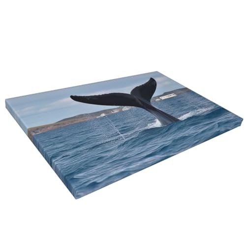 Impression sur toile queue de baleine en haute définition artistique