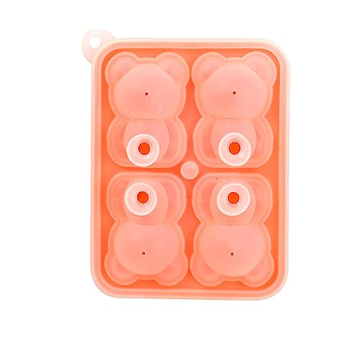 Molde de hielo Pssopp forma oso 4 celdas silicona miniatura 5