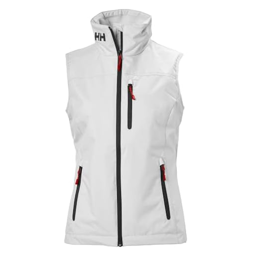 Helly-Hansen Women's Crew Vest Waterproof, Windproof, & Breathable Sailing Vest, 001 White, 3X-Large