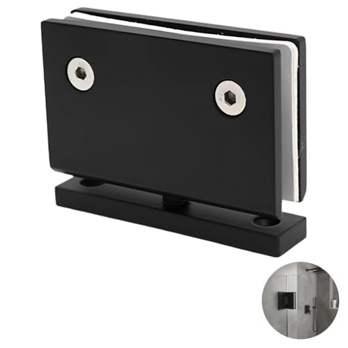 Charnière de porte de douche noire mate rotative à 360° en inox durable - 6